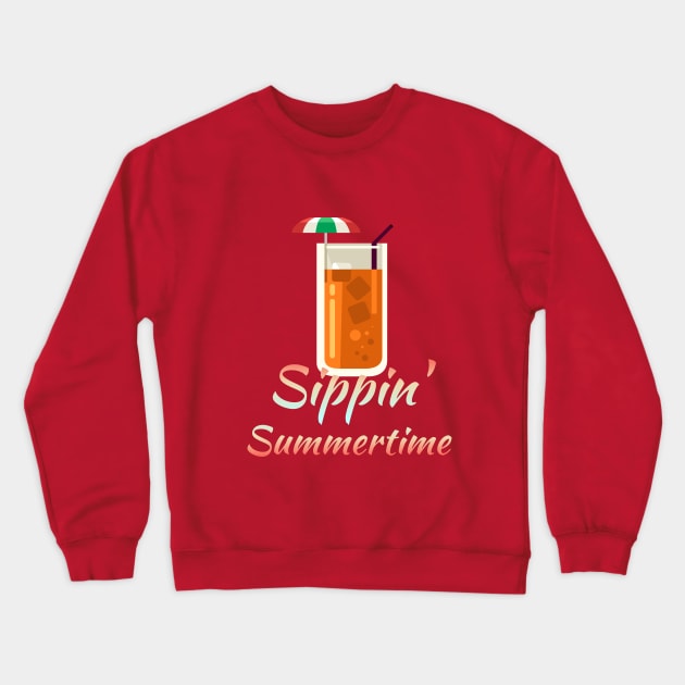 Summertime drink Crewneck Sweatshirt by Courtney's Creations